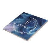Carreau Astrologie aquarelle - Gemini (Côté)