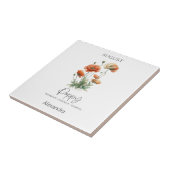 Carreau Astrologie Mois de naissance août | Pavot à fleurs (Côté)