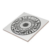 Carreau Astrologie Rétro - Roue du Zodiaque (Côté)