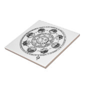 Carreau Astrologie vintage Roue Zodiaque (Côté)