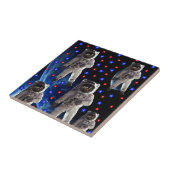 Carreau Astronaute en céramique (Côté)