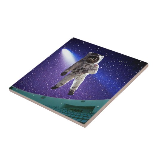 Carreau Astronaute en céramique (Côté)