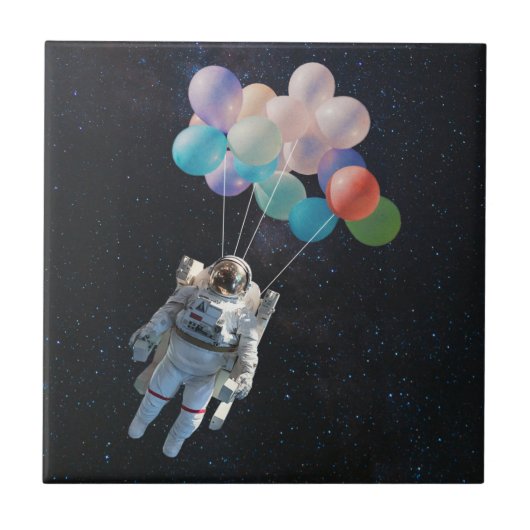 Carreau Astronaute Stars & Space Colorful Balloons (Devant)