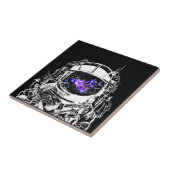 Carreau Astronaute voyageur Galaxie violette Nebula (Côté)