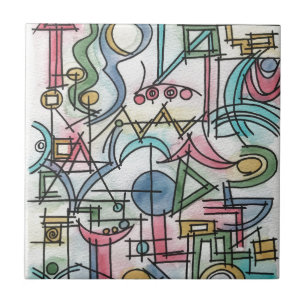 Carreau Asymétrie moderne Bauhaus Art géométrique