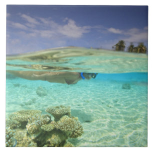 Carreau Atoll Huvadhu Sud, Maldives du Sud, Indien