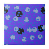 Carreau Atomic Blueberry - Rêve à pois rétro   (Devant)