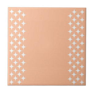 Carreau Atomique Starburst Sparkle Retro Peach Fuzz Motif