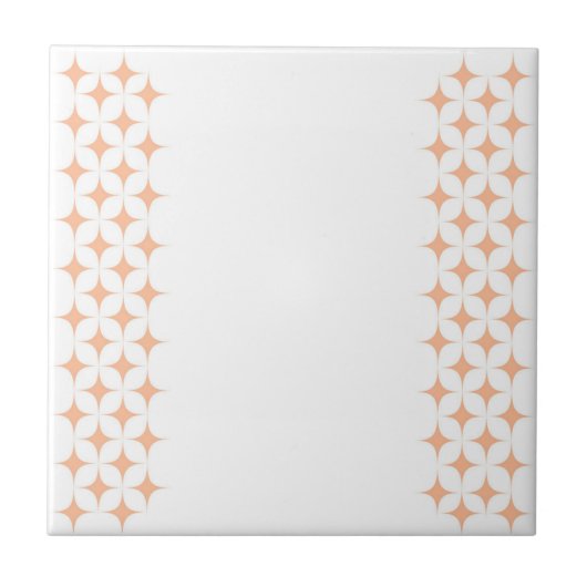 Carreau Atomique Starburst Sparkle Retro Peach Fuzz Motif (Devant)