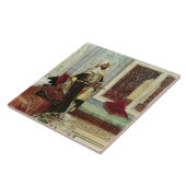 Carreau Attendant une assistance (huile sur le panneau) (Côté)