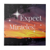 Carreau Attendez-vous à Miracles Sparkle Sunset Inspiratio (Devant)