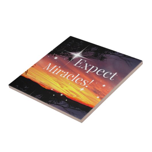 Carreau Attendez-vous à Miracles Sparkle Sunset Inspiratio (Côté)