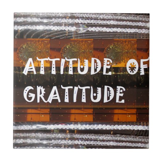 Carreau ATTITUDE DE Gratitude Texte Sagesse Mots (Devant)