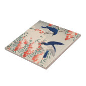 Carreau Attrape-mouches de buisson dans la neige par Ohara (Côté)