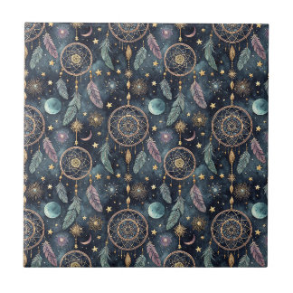 Carreau Attrape-rêves céleste magique motif nuit étoilée