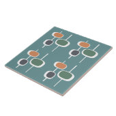 Carreau Attrayant tendance rétro 60s mignon bleu motif (Côté)
