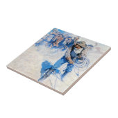 Carreau Au-dessus de la mer de ronde (Côté)