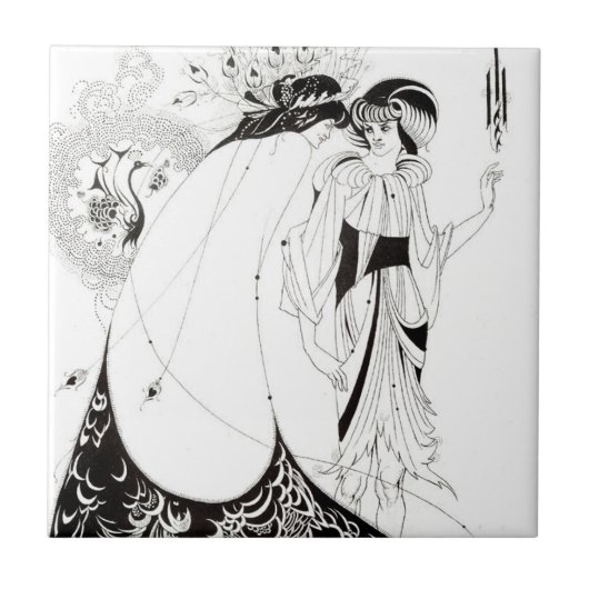 Carreau Aubrey Beardsley La Tuile De Chemise De Peacock (Devant)