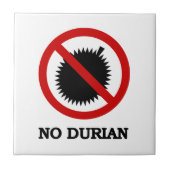 Carreau AUCUN signe de fruit tropical de durian (Devant)