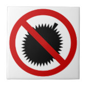 Carreau AUCUN ⚠ thaïlandais de signe de ⚠ de fruit (Devant)