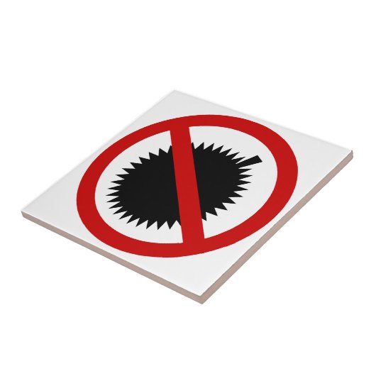 Carreau AUCUN ⚠ thaïlandais de signe de ⚠ de fruit (Côté)