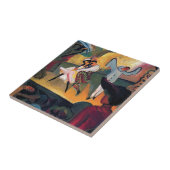 Carreau Auguste Macke - Danseuses russes de ballet sur scè (Côté)