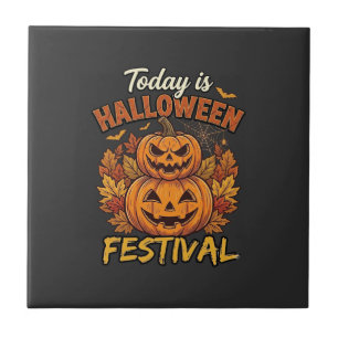 Carreau Aujourd'hui est la fête d'Halloween Citrouilles Em