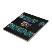 Carreau Aujourd'hui est mon art d'anniversaire (Côté)