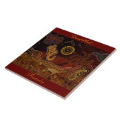 Carreau Australian Aboriginal Desert Animaux 6' Art Tile (Côté)