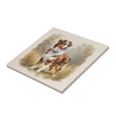 Carreau Australian Shepherd Dog Red Merle Aussie (Côté)