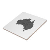 Carreau Australie Carte Design avec des frontières cachées (Côté)