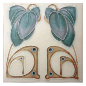 Carreau Authentique Art Nouveau John Barratt Majolica Flor (Devant)