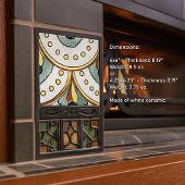 Carreau Authentique peinture à la main Floral Majolica Esp