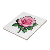 Carreau Autocollant transparent rose (Côté)