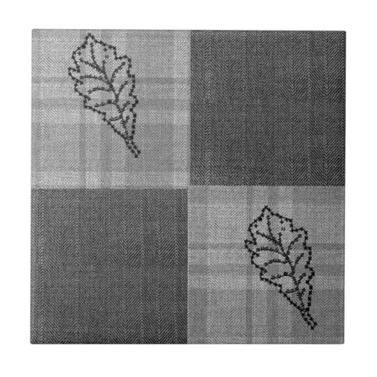 Carreau Automne 4 coins Design Gris Tons (Devant)