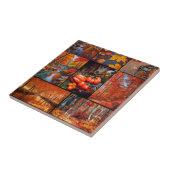 Carreau Automne Automne Paysage Photo Collage Art (Côté)