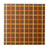 Carreau Automne Plaid Motif en Orange Vert et Brown (Devant)
