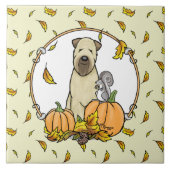 Carreau Automne Roue Terrier (blé 1b2) Citrouille mignon (Devant)