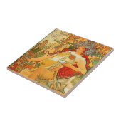 Carreau Automne vintage par Alphonse Mucha (Côté)