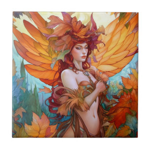 Carreau Automne Woodland Fairy Imaginaire Art