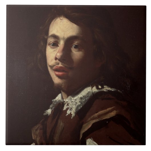 Carreau Autoportrait, 1620 (huile sur la toile) (Devant)