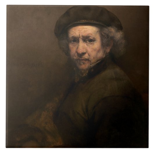 Carreau Autoportrait, 1659 (huile sur toile) (Devant)