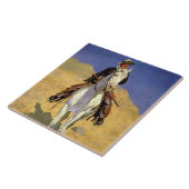 Carreau “Autoportrait à cheval” de Frederic Remington (Côté)