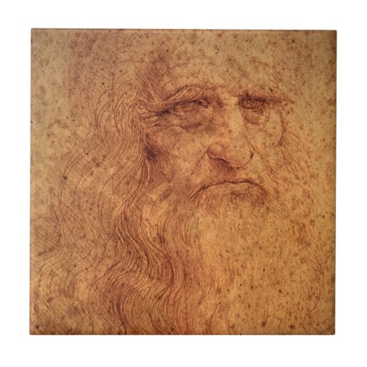 Carreau Autoportrait de Léonard de Vinci, Art Renaissance (Devant)