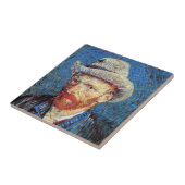 Carreau Autoportrait de Vincent Van Gogh avec chapeau de f (Côté)