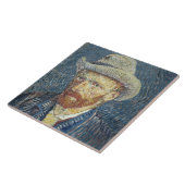 Carreau Autoportrait de Vincent van Gogh | avec le chapeau (Côté)