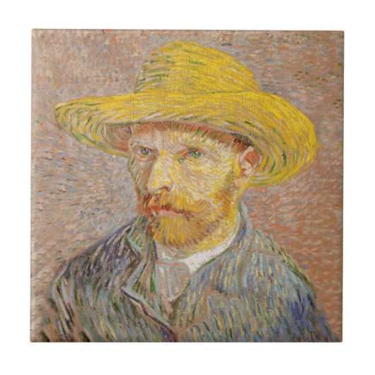 Carreau Autoportrait impressionniste de Vincent Van Gogh p (Devant)