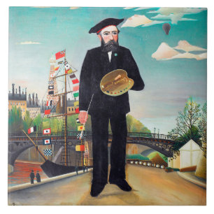 Carreau Autoportrait, Paysage, Rousseau