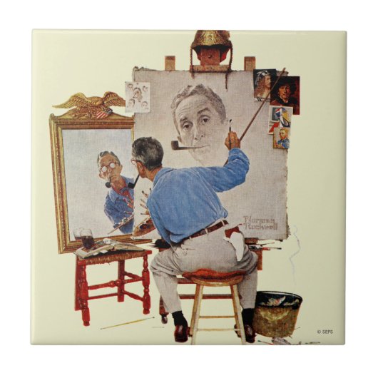 Carreau Autoportrait triple (Devant)