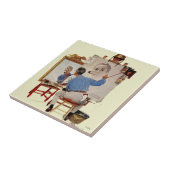 Carreau Autoportrait triple (Côté)